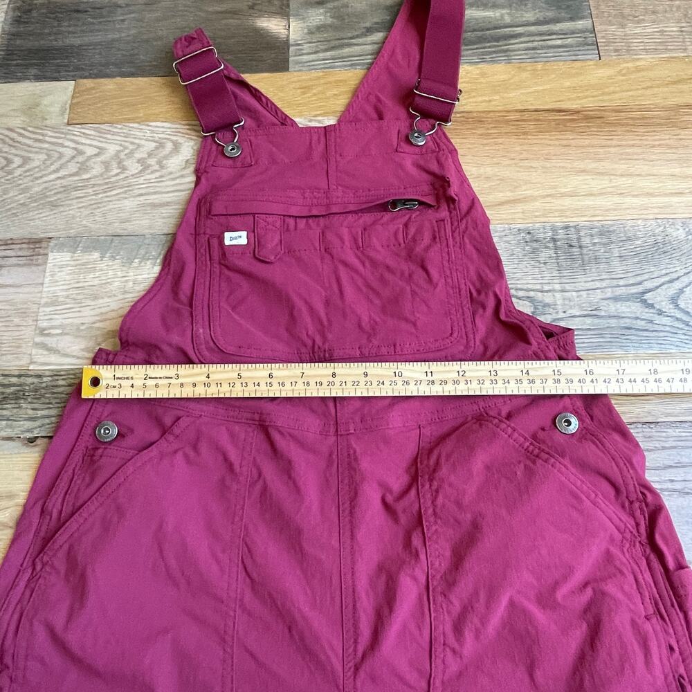 Duluth Trading Womens S Utility Bib Overall Shorts Ripstop Burgundy - Picture 5 of 7